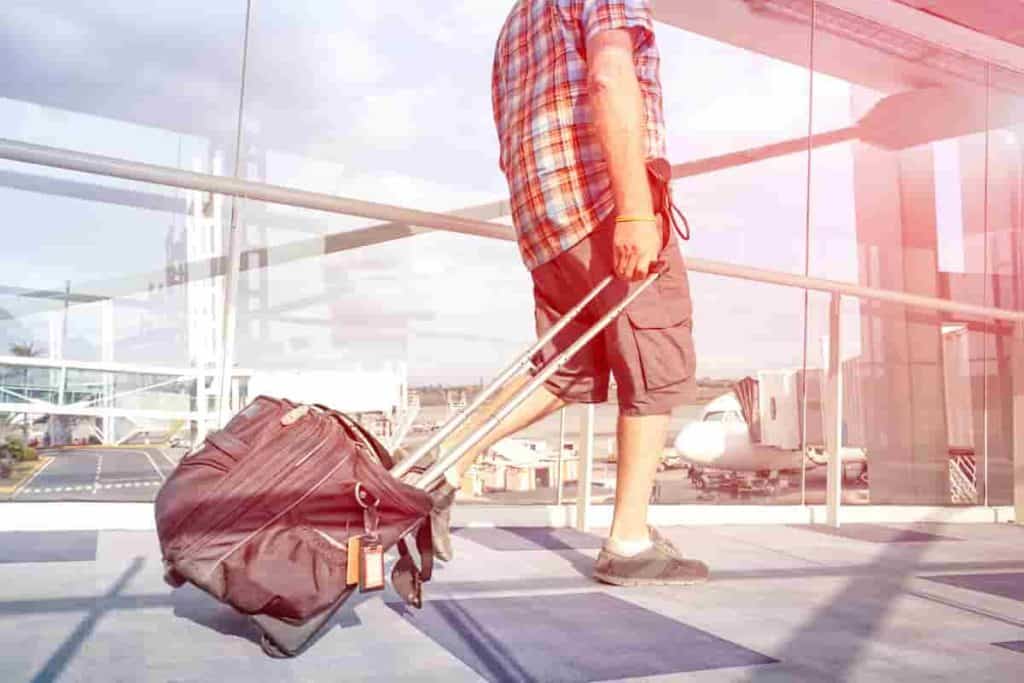 Shorts and a comfortable shirt and shoes are a good clothes setup for a world traveler